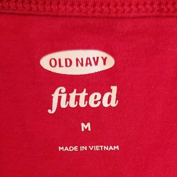 Old Navy Red Fitted Cross Back Tank Top M - Picture 2 of 2